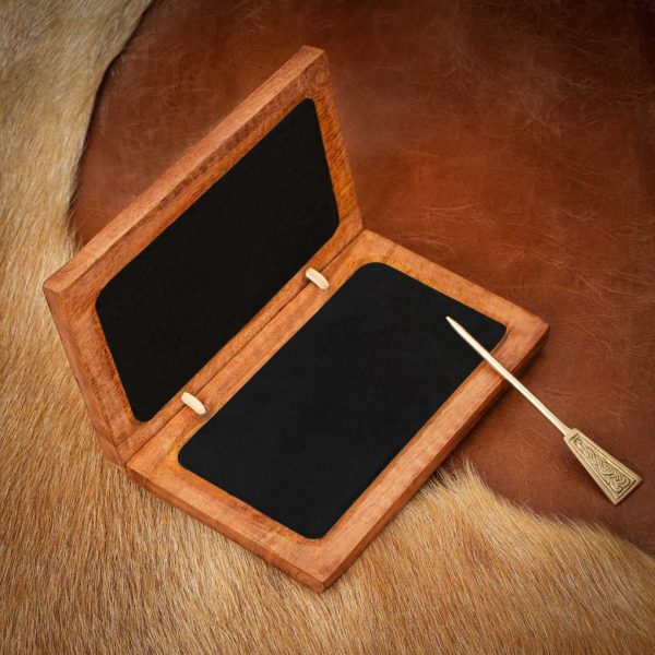 Roman Wax Tablet with Pure Brass Stylus Functional Wooden Accessory
