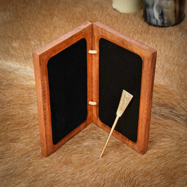 Roman Wax Tablet with Pure Brass Stylus Functional Wooden Accessory