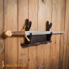 Two Tier Handcrafted Genuine Hardwood Axe / Sword Stand