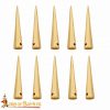 Medieval Pure Solid Brass Aiglets Set of 10, 2.6 cm
