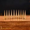 Medieval Pure Solid Brass Aiglets Set of 10, 2.6 cm