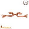 Lost-wax Cast Bronze Cloak Clasp with Celtic Wolf Motifs