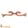 Lost-wax Cast Bronze Cloak Clasp with Celtic Wolf Motifs