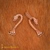 Lost-wax Cast Bronze Cloak Clasp with Celtic Wolf Motifs