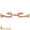 Lost-wax Cast Bronze Cloak Clasp with Celtic Raven Motifs