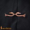 Lost-wax Cast Bronze Cloak Clasp with Celtic Raven Motifs