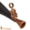 Viking Genuine Blowing Horn / Gjallarhorn with Intricate Lost-wax Cast Bronze Mouthpiece
