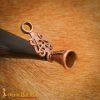 Viking Genuine Blowing Horn / Gjallarhorn with Intricate Lost-wax Cast Bronze Mouthpiece