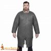 Flat Ring Chainmail Hauberk Shirt, Riveted and Alternating, ID 6 mm, Mild Steel