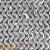 Flat Ring Chainmail Hauberk Shirt, Riveted and Alternating, ID 6 mm, Mild Steel