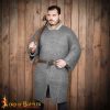 Flat Ring Chainmail Hauberk Shirt, Riveted and Alternating, ID 6 mm, Mild Steel