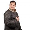 Flat Ring Chainmail Hauberk Shirt, Riveted, ID 9 mm, Titanium