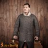 Flat Ring Chainmail Hauberk Shirt, Riveted, ID 9 mm, Titanium