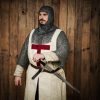 St. Maurice Chainmail Coif, 9mm 17 gauge, Dome Riveted Titanium Flat Rings