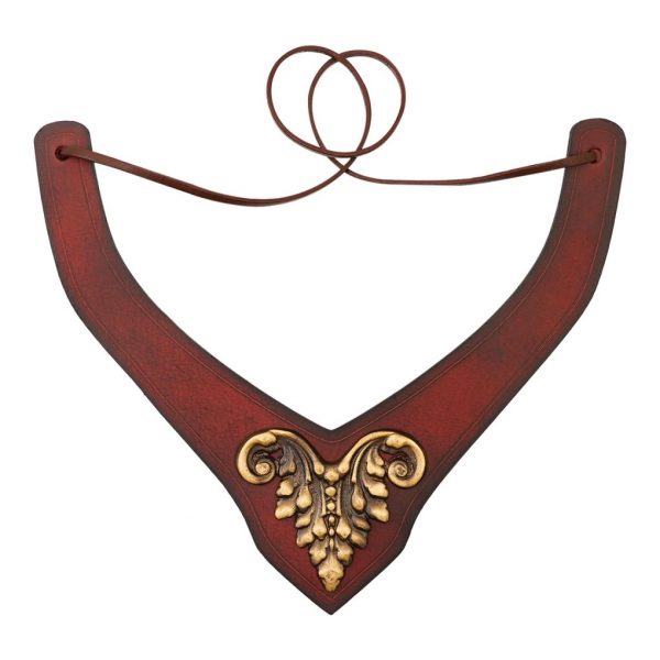 Princely Leather Neckband with Antique Brass Mount - Image 16