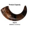 Medieval Viking Drinking Horn with Engraved Designs Handcrafted Genuine Ox Horn