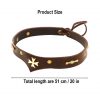 Leather Headband With Pure Brass Templar Cross Mount