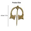 Viking Penannular Brooch Pure Solid Brass Functional Cloak Clasp