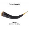 Troll Cross Viking Drinking Horn with Pure Brass Fittings Handcrafted Genuine Ox Horn