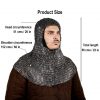 Flat Ring Chainmail Classic Coif, Riveted, ID 9 mm, Natural