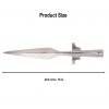 Winged Spear Head Hand Forged from Tough Carbon Steel
