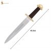 Viking Dagger with Tri Lobed Pure Solid Brass Pommel