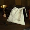 Medieval Drawstring Pouch Handmade from Canvas Cotton