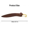 Decorative Falcata Sword with Pure Brass Handle and Leather Scabbard