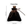 Medieval Drawstring Belt Pouch Crafted from Genuine Suede Leather