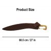 Decorative Falcata Sword with Pure Brass Handle and Leather Scabbard