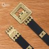 Medieval Eric of Pomerania Leather Belt with Pure Brass Details