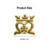 The Crown Pure Solid Brass Leather Mounts Set of 5 Functional Accessory