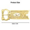 Medieval Closed Thistle Buckle Pure Solid Brass Belt Accessory