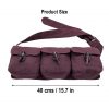 Medieval Triple Pouch Cotton Canvas Belt