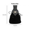 Medieval Leather Belt Pouch with Genuine Horn Button Closure
