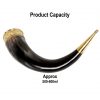 Medieval Viking Drinking Horn with Pure Brass Fittings Handcrafted Genuine Ox Horn
