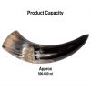 Engraved Skull Cross Drinking Horn Handcrafted from Genuine Ox Horn
