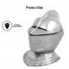 Renaissance Closed Helmet with Integrated Bevor Movable Visor 16 gauge
