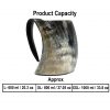 Medieval Viking Horn Tankard Beer Mug Handcrafted Genuine Ox Horn