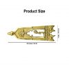 Closed Thistle Pure Solid Brass Belt End Chape