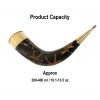 Drinking Horn with Pure Brass Fittings Handcrafted Genuine Ox Horn