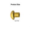 Pure Brass Small Mushroom Head Rivets Set of 25