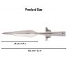 Winged Spear Head Hand Forged from Tough Carbon Steel