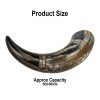 Drinking Horn with Engraved Honeycomb Handcrafted Genuine Ox Horn