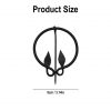 Medieval Cloak Brooch with Leaf Shaped Ends Hand Forged Iron Clothing Accessory