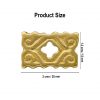 Pure Solid Brass Quatrefoil Leather Mount Functional Set of 5