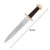 Viking Dagger with Tri Lobed Pure Solid Brass Pommel
