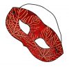 Genuine Leather Eye Mask with Embossed Maple Leaf Motifs
