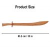 Handcrafted Cutlass Wooden Sword Ethically Sourced Wood