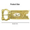 Medieval Closed Thistle Buckle Pure Solid Brass Belt Accessory